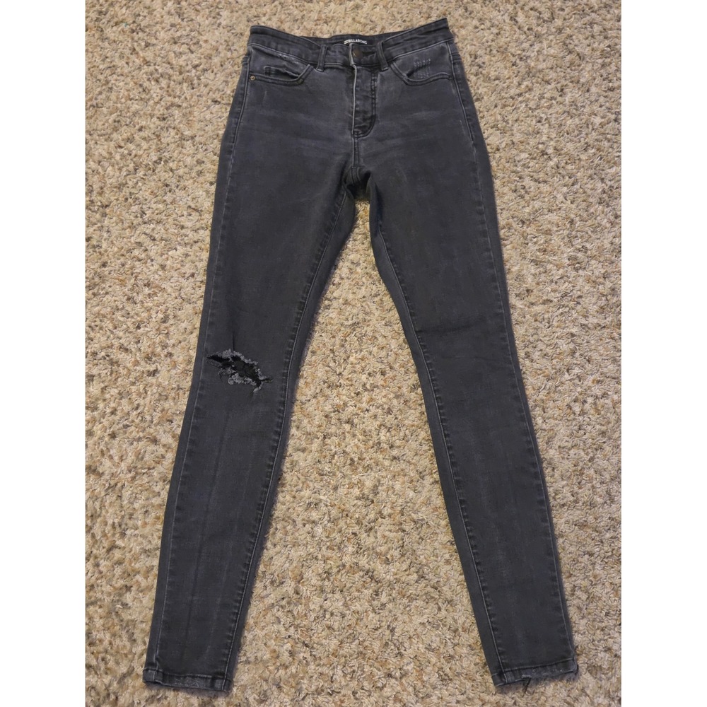 Billabong Skinny Jeans Women's Size 26 Black Distressed